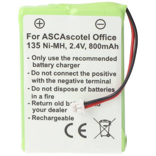 Batteria ASCOM ASCOTEL OFFICE 135 come una batteria replica di AccuCell con 800 mAh