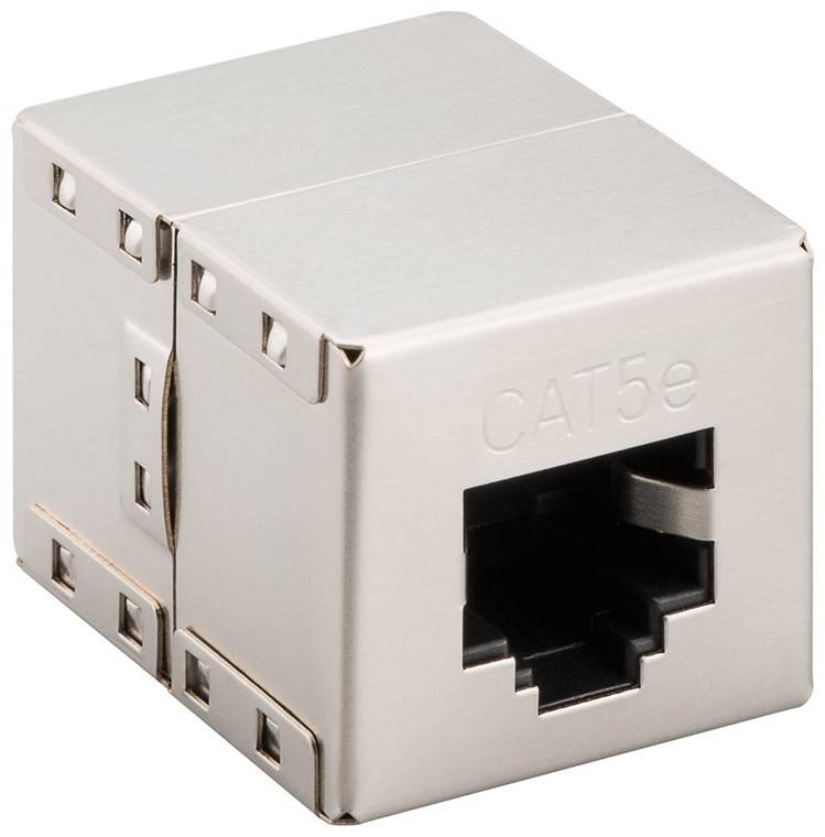 Giunto/connettore modulare Goobay RJ45, CAT 5e - 2x presa RJ45 (8P8C)-2