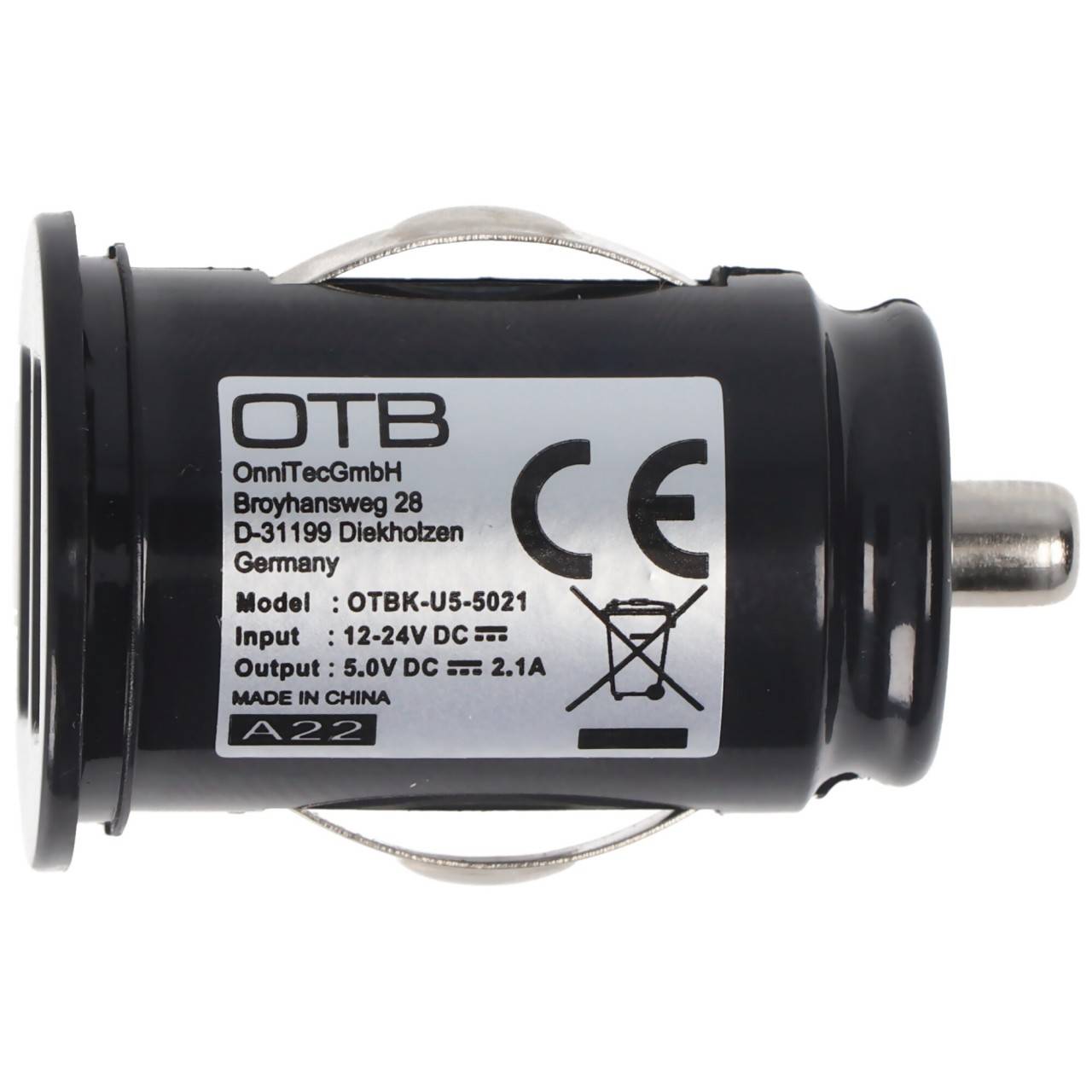 Caricabatteria da auto AccuCell USB - Dual USB - 2.1A - nero - PICCOLO-1