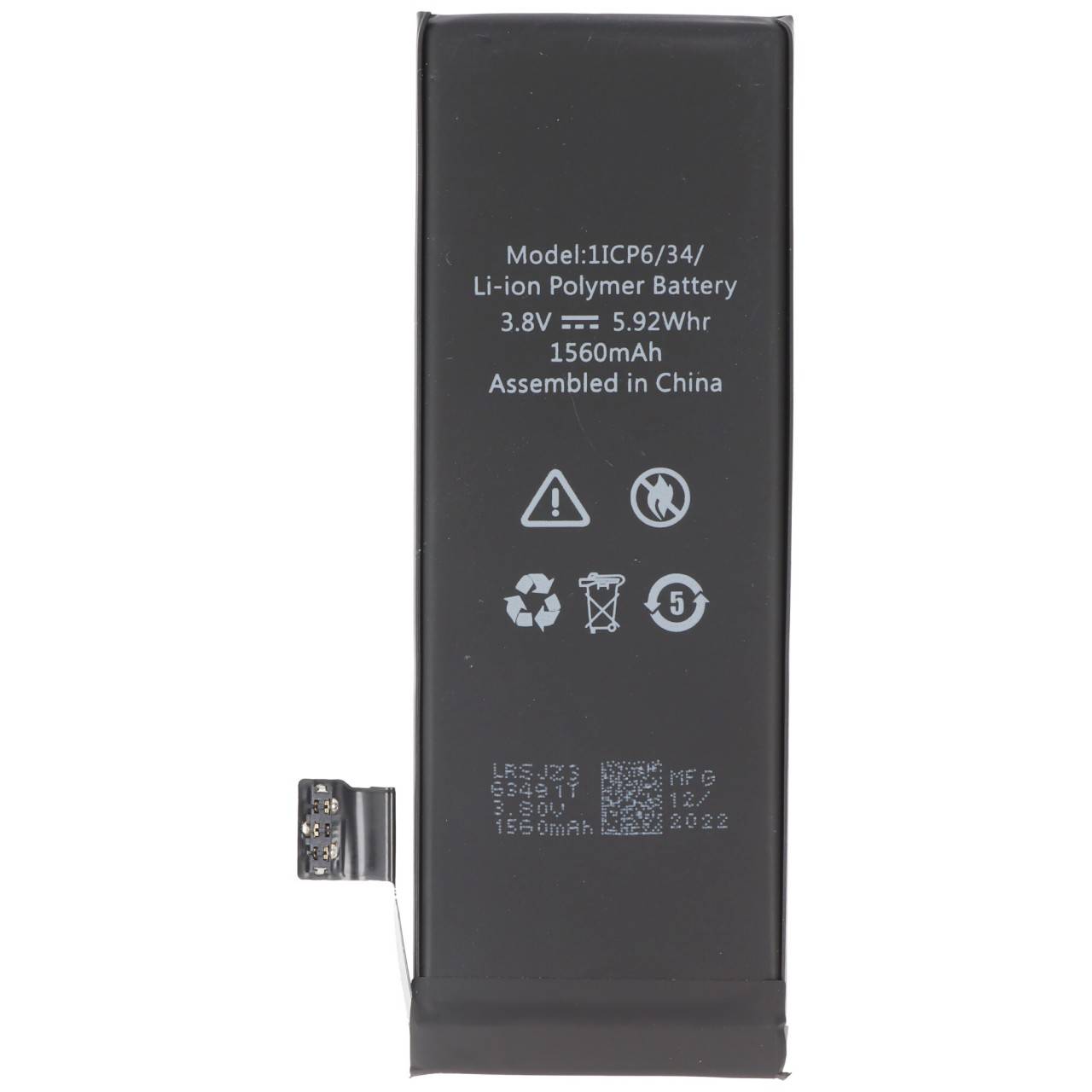 Batteria per Apple iPhone 5s batteria 616-0720, 616-0652, 616-0728 (nessuna batteria originale Apple)-2