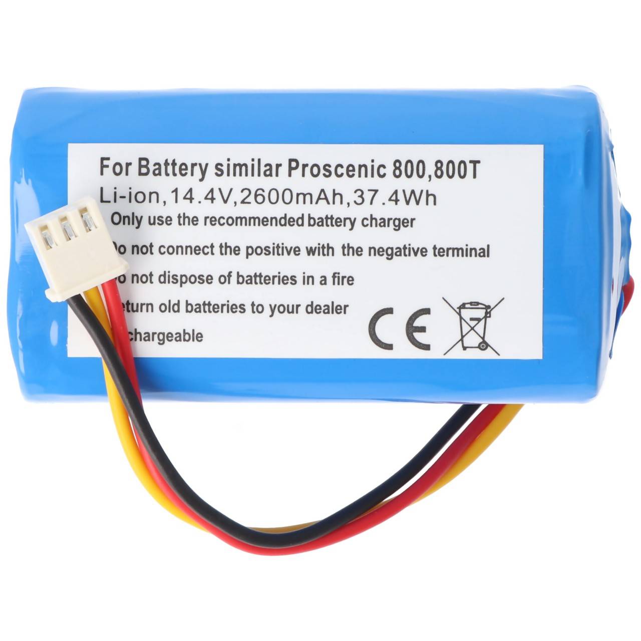 Batteria adatta per batteria agli ioni di litio Proscenic 800T 820T, 830T, 820S solo con la spina bianca, confrontare...-3