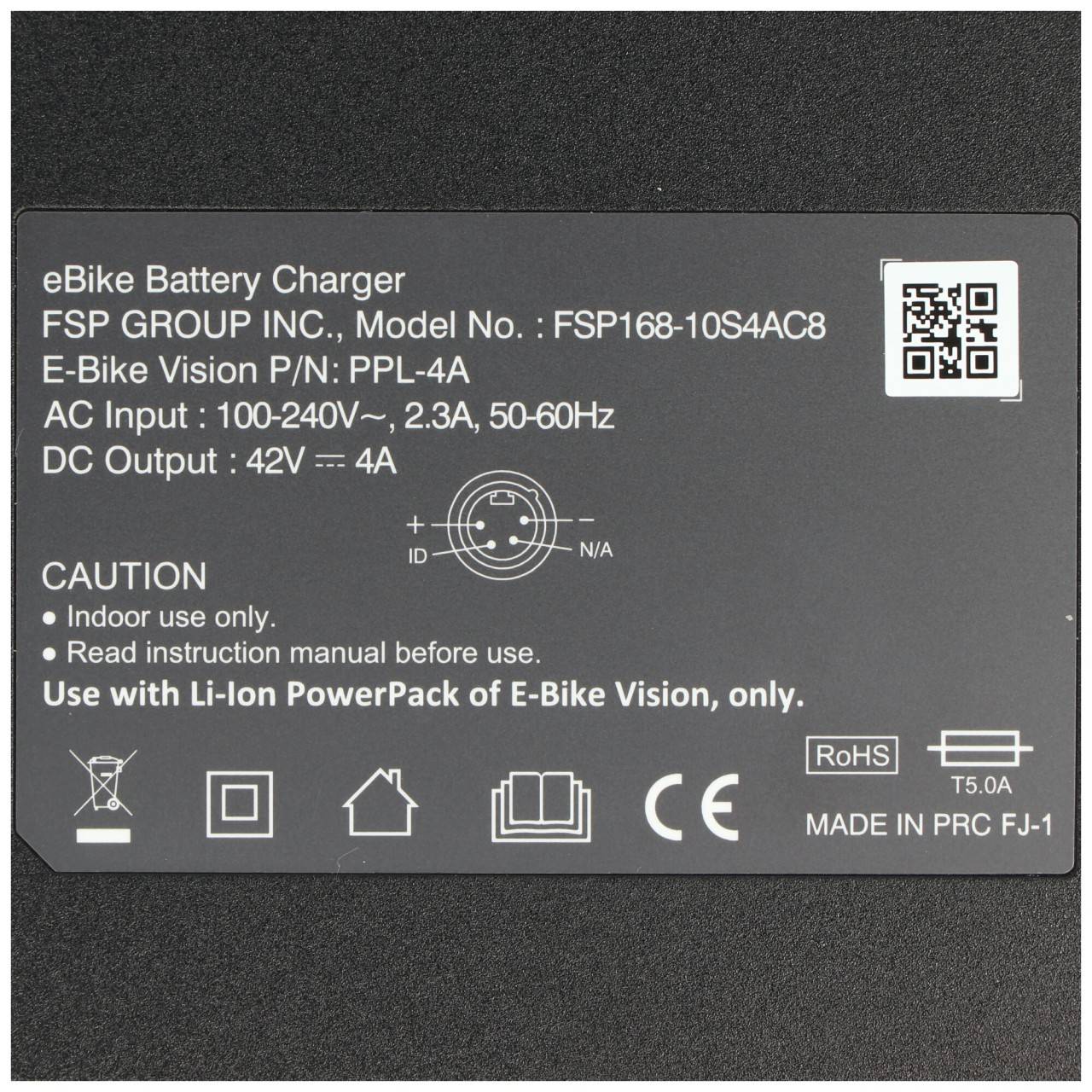 Caricabatterie rapido E-Bike Vision Power Pack 4A/36V, tensione di carica max 42 Volt-2