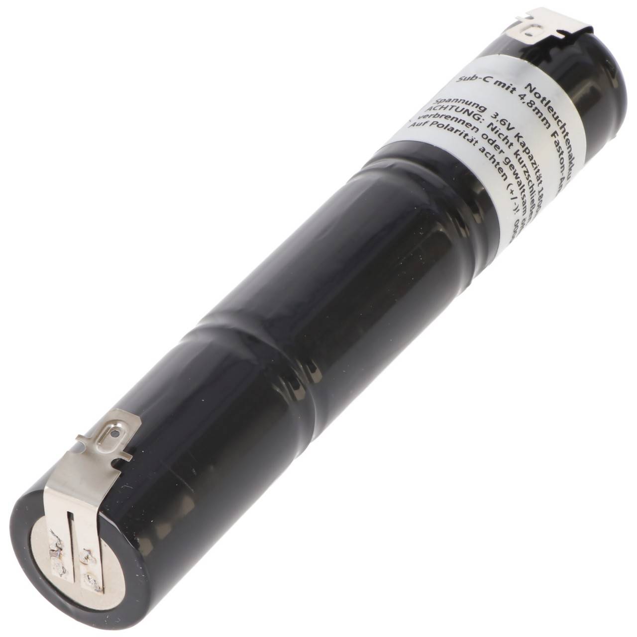 Batteria luce emergenza NiCd 3.6V 1800mAh L1x3 Sub-C con connettore faston 4.8mm-1