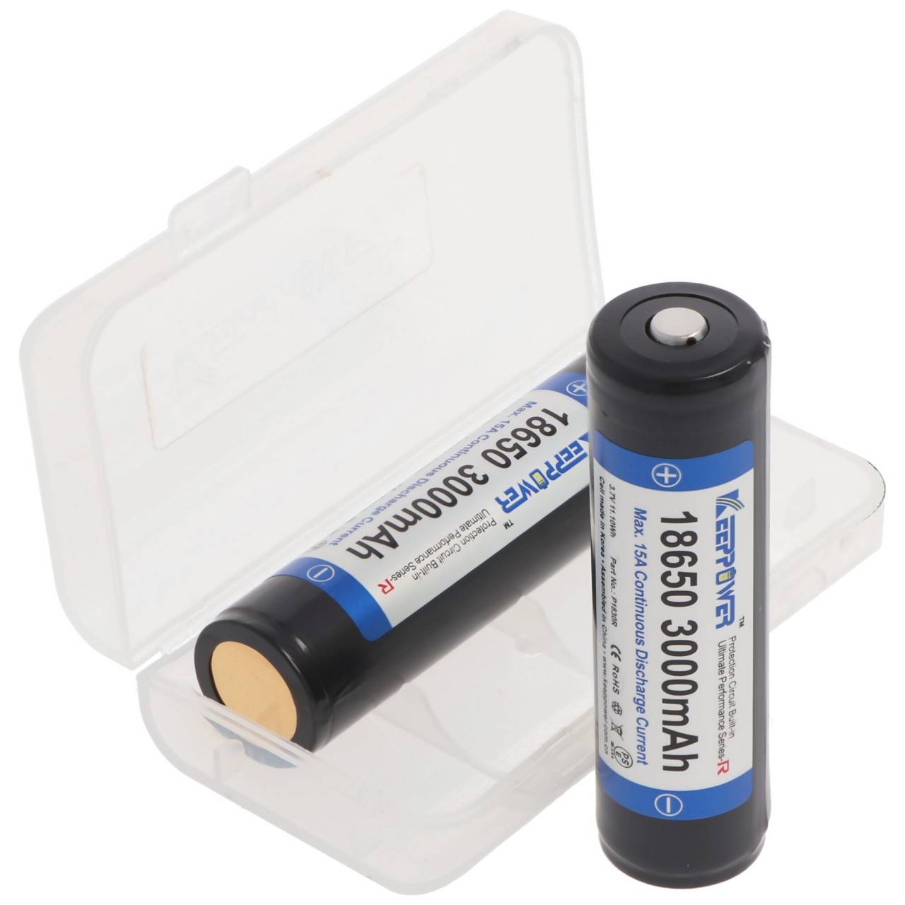 Keeppower 18650 3000mAh 3.6V - 3.7V batteria agli ioni di litio protetta da PCB-3