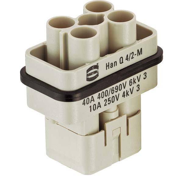 HARTING 09120063041 Inserto maschio Han® Q 4 + 2 + PE A crimpare 10 pz.