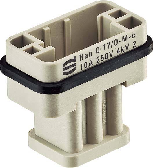 HARTING 09120173001 Inserto maschio Han® Q 17 + PE A crimpare 10 pz.