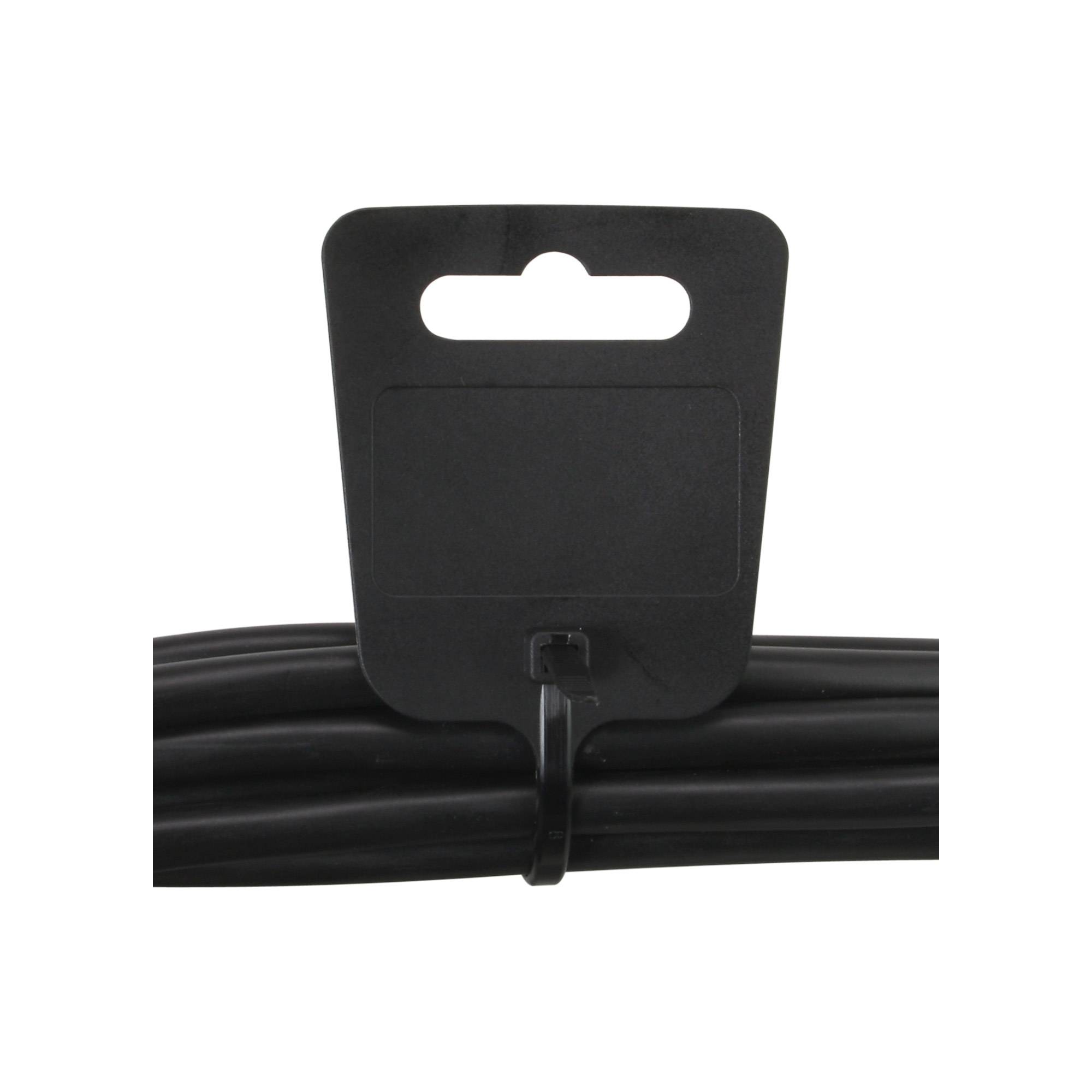 InLine Fascette con foro Euro 100x2,5mm con targhetta 25x45mm nero, 100 pezzi-1