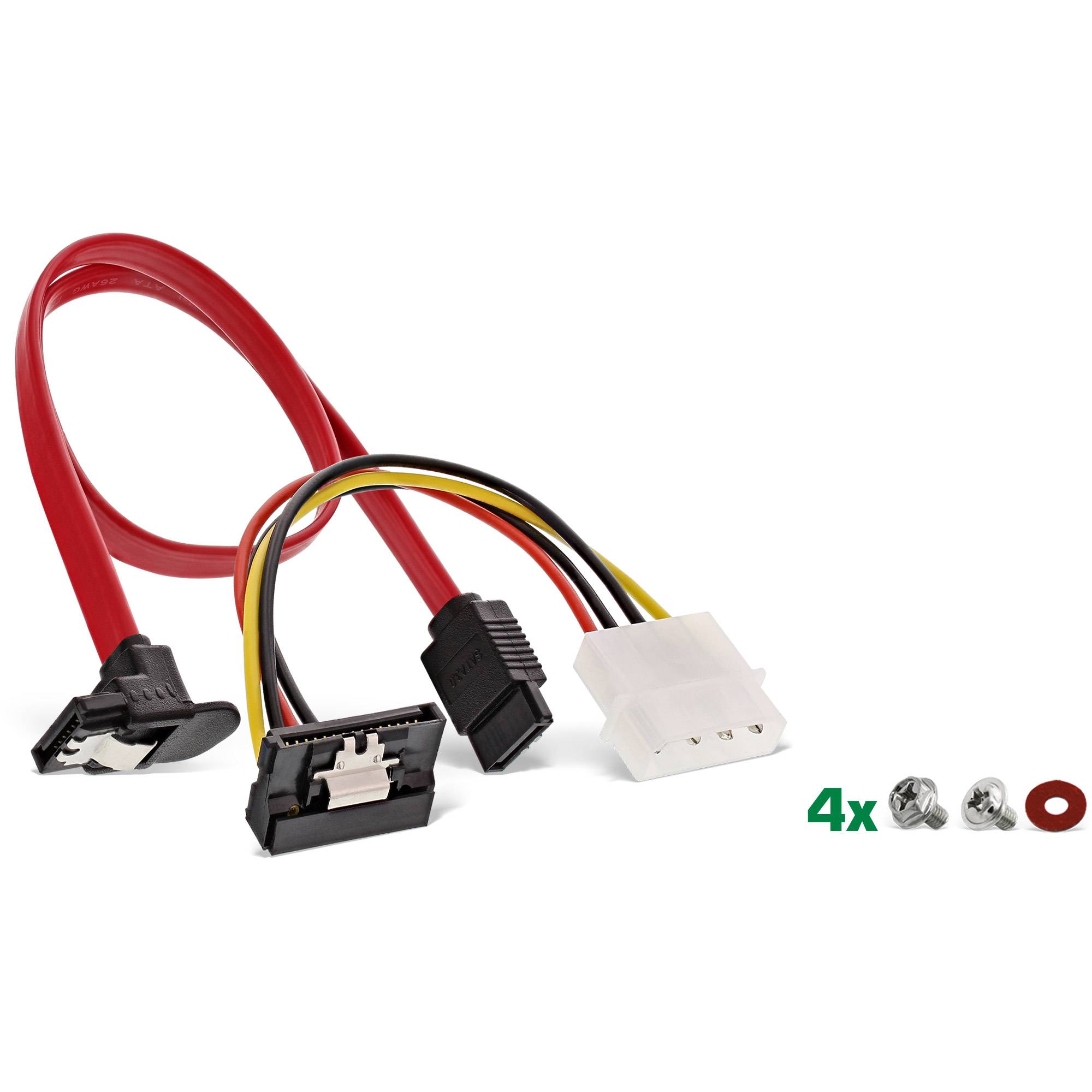 InLine Frame di montaggio HDD-/SSD da 2,5" a Slot 3,5", viti, cavo SATA e Alimentazione Inc.-1