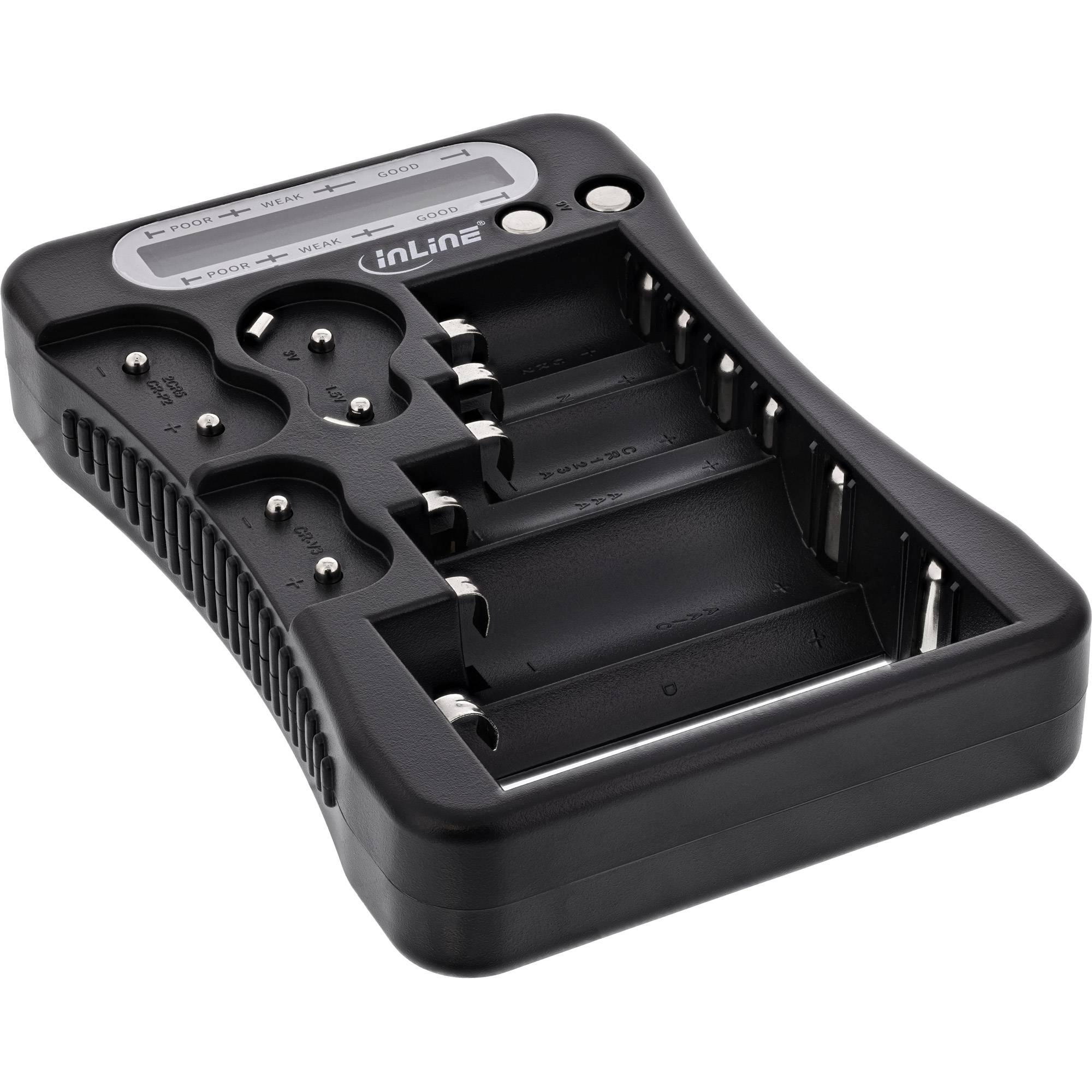 Tester Universale per batterie standard, bottone, 9V, con display LCD-0