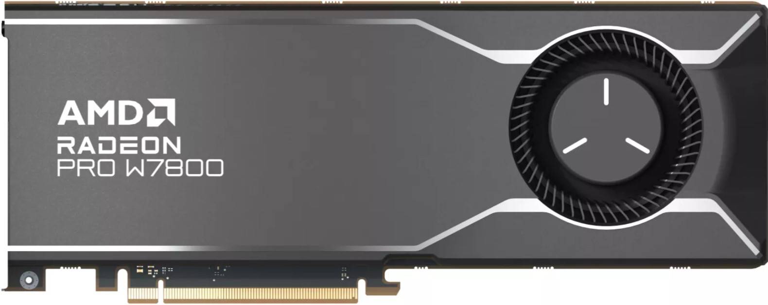 AMD Radeon Pro W7800 - Graphics card - Radeon Pro W7800 - 32 GB GDDR6 - PCIe 4.0 x16 - 3 x DisplayPort, Mini DisplayPort-1