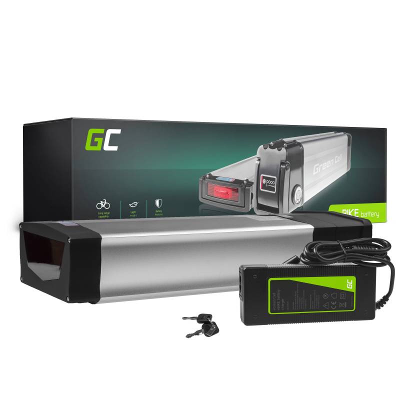 Portapacchi posteriore per batteria bici elettrica con caricabatterie - 48 V - 20 Ah-0