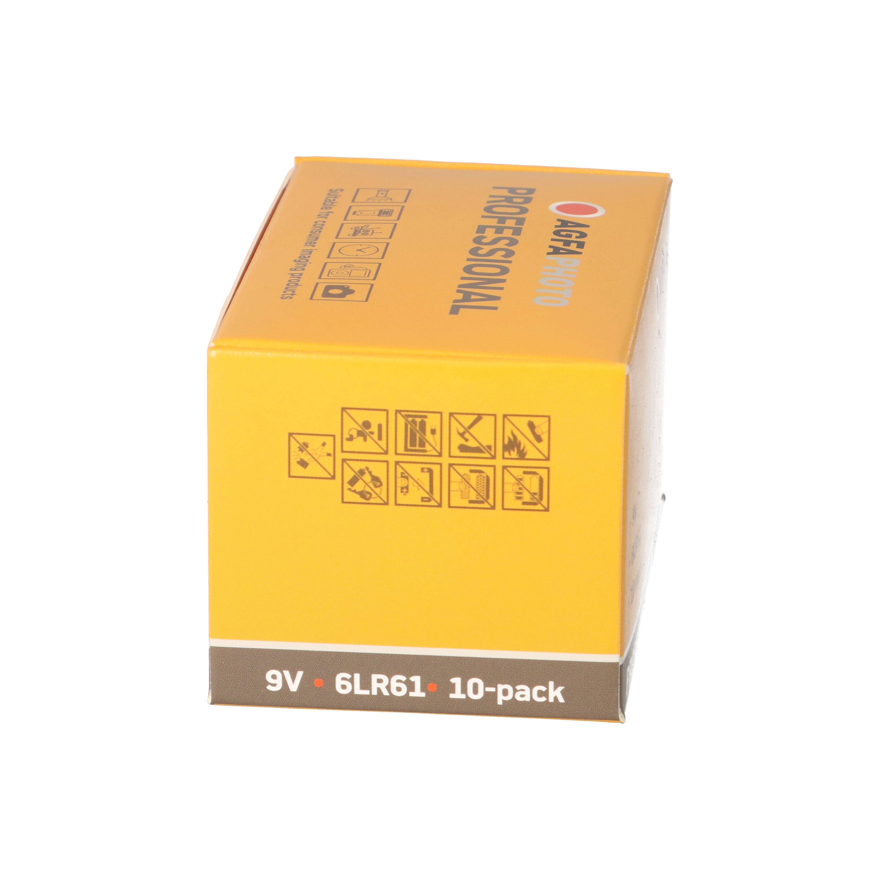 Batteria alcalina Agfaphoto, blocco elettronico, 6LR61, 9 V professionale, scatola al dettaglio (confezione da 10)-2