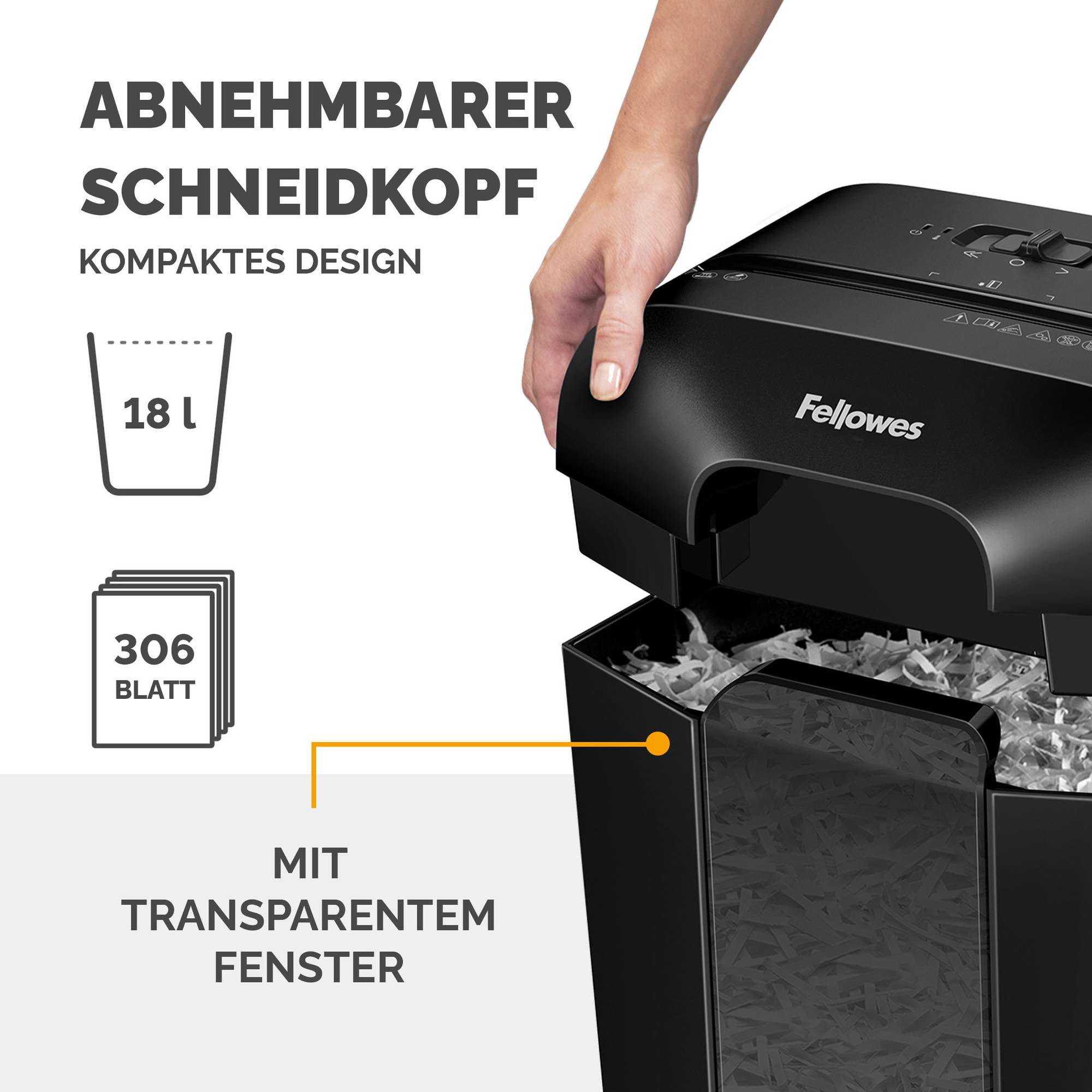 Fellowes Powershred LX70 - Vorzerkleinerer - Partikelschnitt - 4 x 40 mm - P-4 (4407501)-2