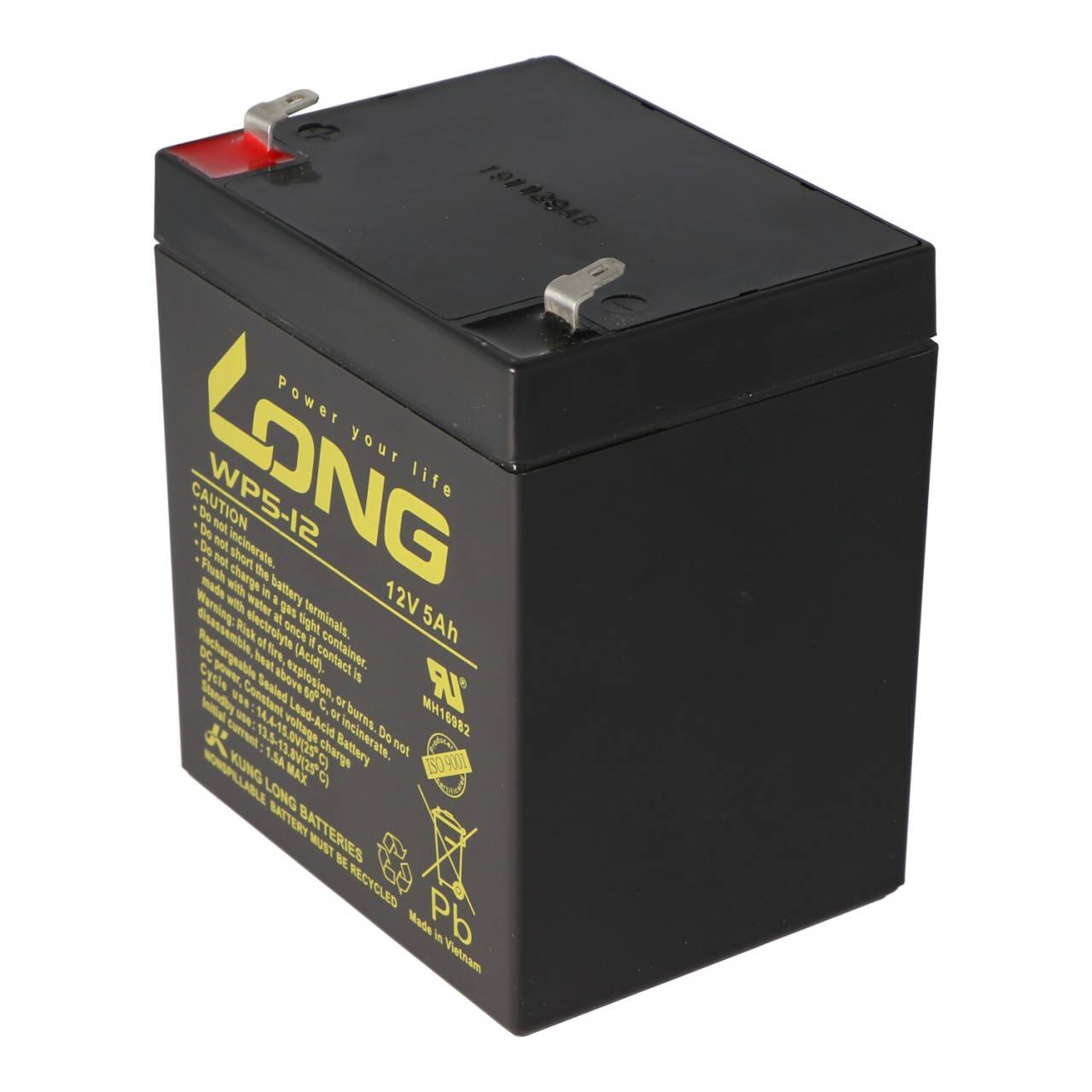 16 pezzi di batteria al piombo Kung Long WP5-12 12 Volt 5Ah, adatta per il pacco batteria APCRBC140 di APC, set...-1
