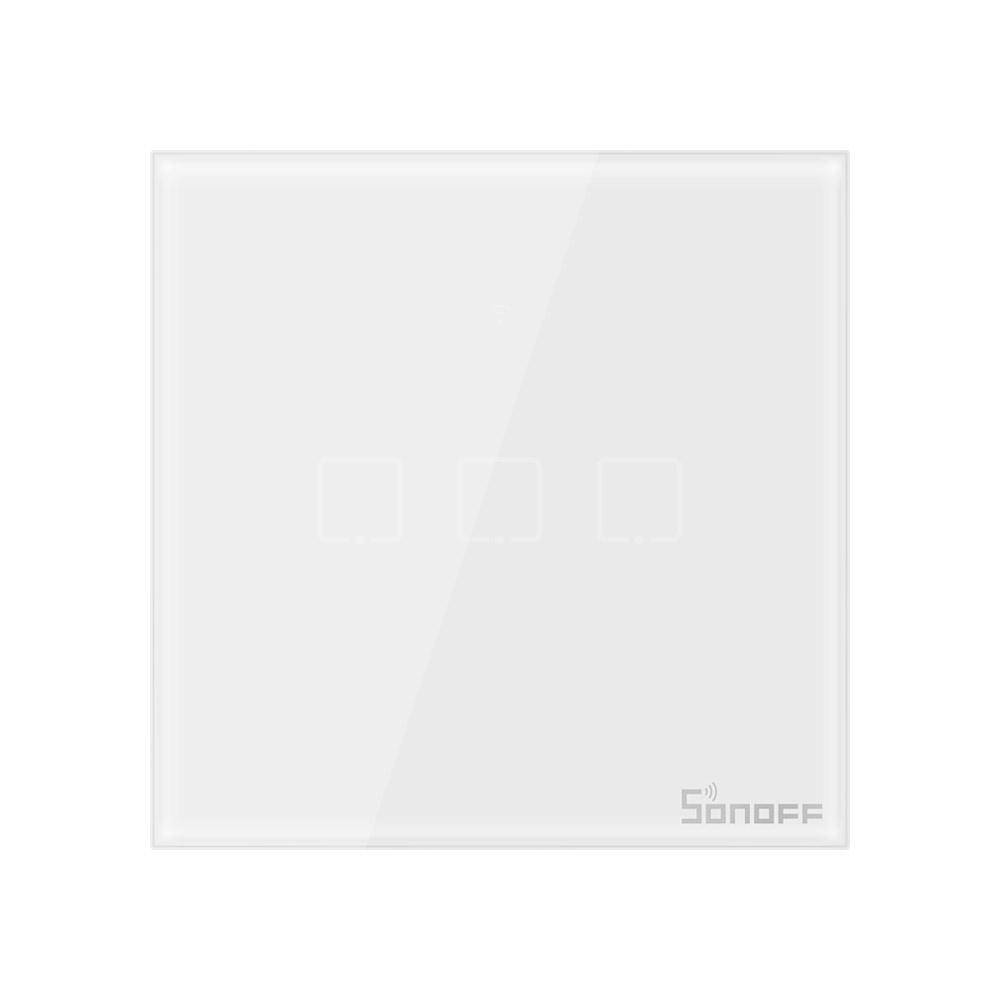 Sonoff T0EU3C interruttore della luce Vetro temperato, Policarbonato (PC) Bianco SONIM190314011-2