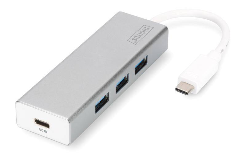 Digitus DA-70242 hub di interfaccia USB 3.2 Gen 1 (3.1 Gen 1) Type-C 5000 Mbit/s Alluminio DA70242-0