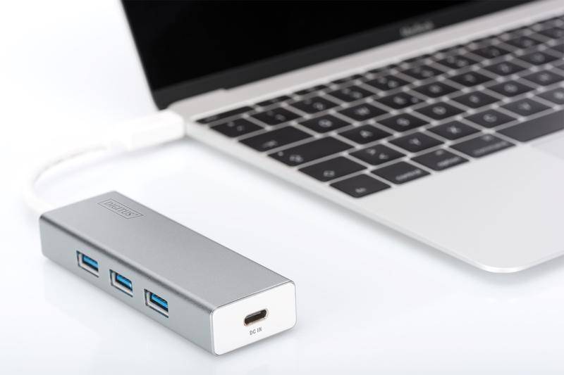 Digitus DA-70242 hub di interfaccia USB 3.2 Gen 1 (3.1 Gen 1) Type-C 5000 Mbit/s Alluminio DA70242-1