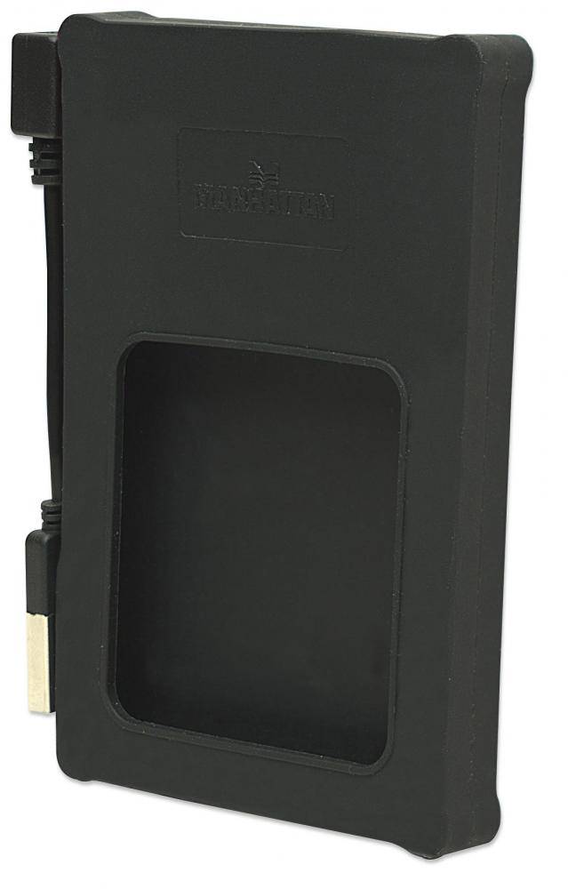 Manhattan 130103 contenitore di unità di archiviazione Box esterno HDD Nero 2.5" I-CASE SIL-25BK-0