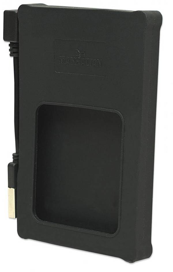 Manhattan 130103 contenitore di unità di archiviazione Box esterno HDD Nero 2.5" I-CASE SIL-25BK
