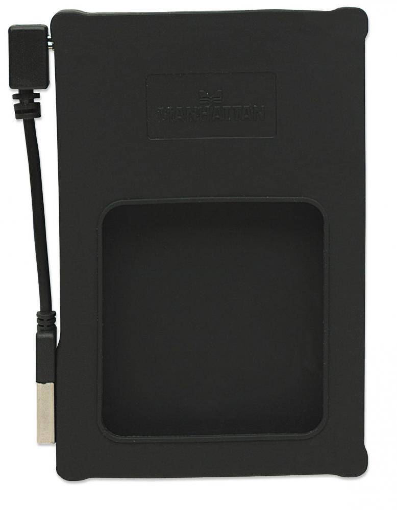 Manhattan 130103 contenitore di unità di archiviazione Box esterno HDD Nero 2.5" I-CASE SIL-25BK-2