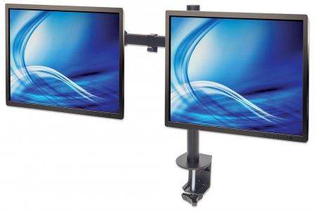 Manhattan 461528 supporto da tavolo per Tv a schermo piatto 81,3 cm (32") Morsa Nero ICA-LCD 461-D-2