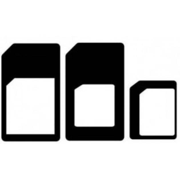 Techly Adattatore Scheda SIM (4 in 1) nano-SIM, Micro-SIM e SIM Nero (I-SIM-3) I-SIM-3-1