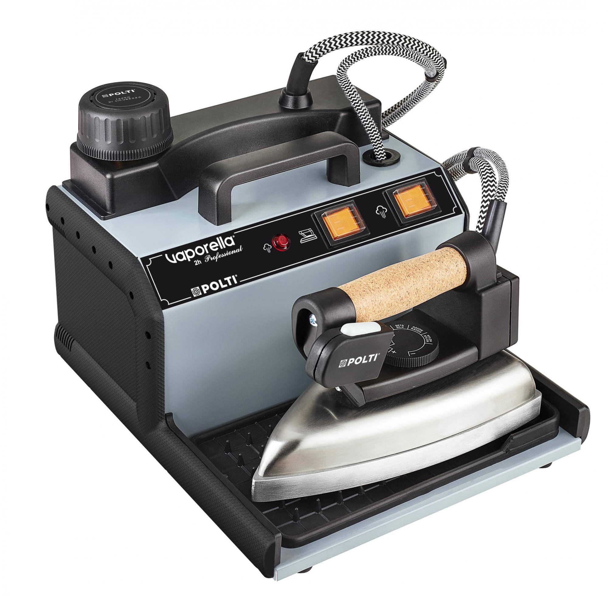 Polti Vaporella 2H Professional 1750 W 1,3 L Alluminio Nero, Grigio-0