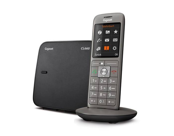 Gigaset cl660 cordless dect-gap display 2,4`` a colori vivavoce rubrica compatibile fibra-voip grigio-2