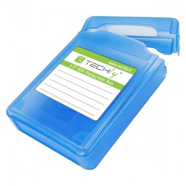 Techly Scatola di Protezione per 1 HDD 3,5" Azzurro Trasparente (ICA-HD 35B) ICA-HD 35B