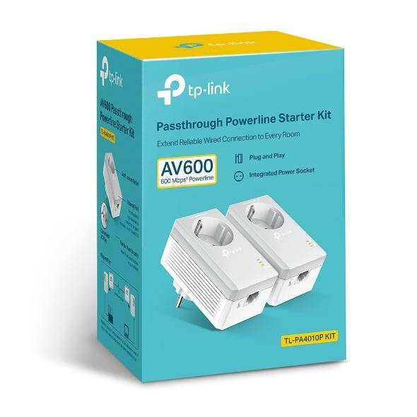 TP-LINK TL-PA4010P KIT V5 adattatore di rete PowerLine 600 Mbit/s Collegamento ethernet LAN Bianco 2 pz TL-PA4010P KIT-2