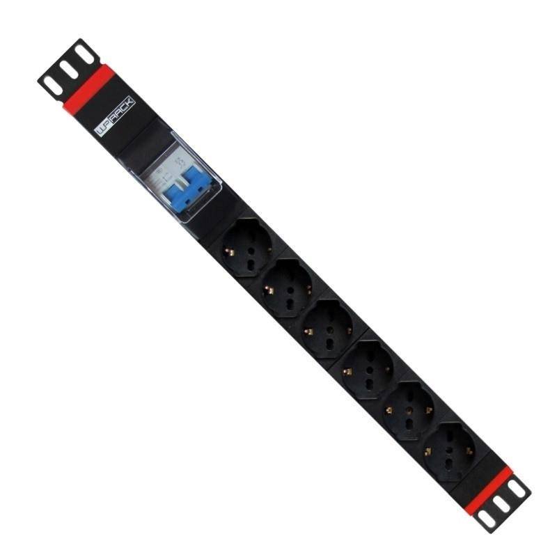 WP MULTIPRESA RACK 19" 6 X ITA/SCHUKO CON MAGNETOTERMICO WPN-PDU-G02-06-0