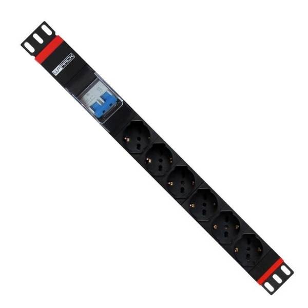 WP MULTIPRESA RACK 19" 6 X ITA/SCHUKO CON MAGNETOTERMICO WPN-PDU-G02-06