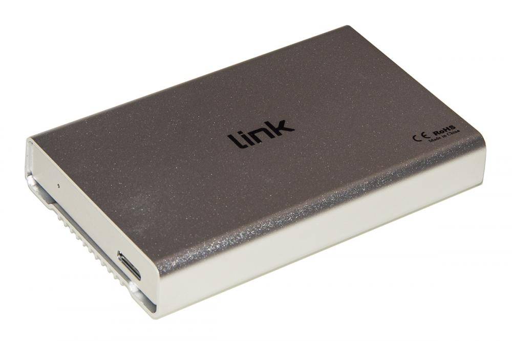 BOX ESTERNO LINK USB 3.0 PER HDD SATA 2,5" FINO A 12,5 MM DI SPESSORE Alloggiamento in alluminio Colore Argento-0