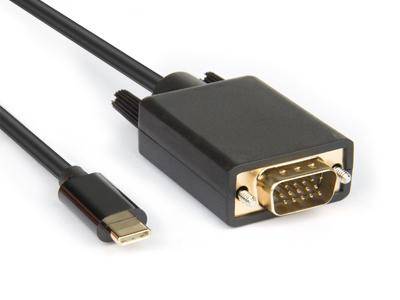 Hamlet XVAUC-VGA20 cavo e adattatore video 2 m USB tipo-C VGA (D-Sub) Nero XVAUC-VGA20-0
