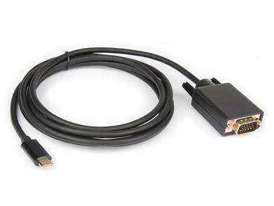 Hamlet XVAUC-VGA20 cavo e adattatore video 2 m USB tipo-C VGA (D-Sub) Nero XVAUC-VGA20-1