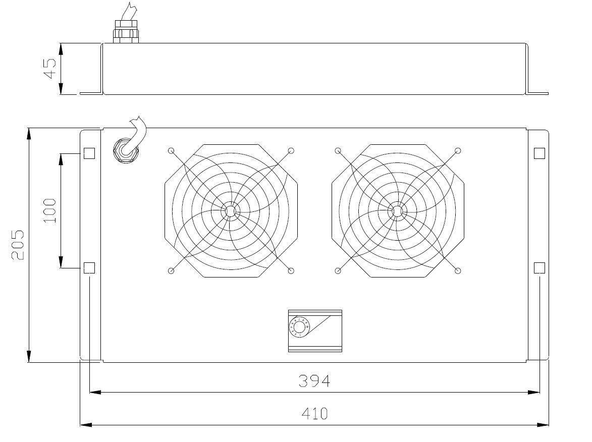 Intellinet 2 Fan Ventilation Unit Ventilatore Grigio I-CASE FAN-2-1