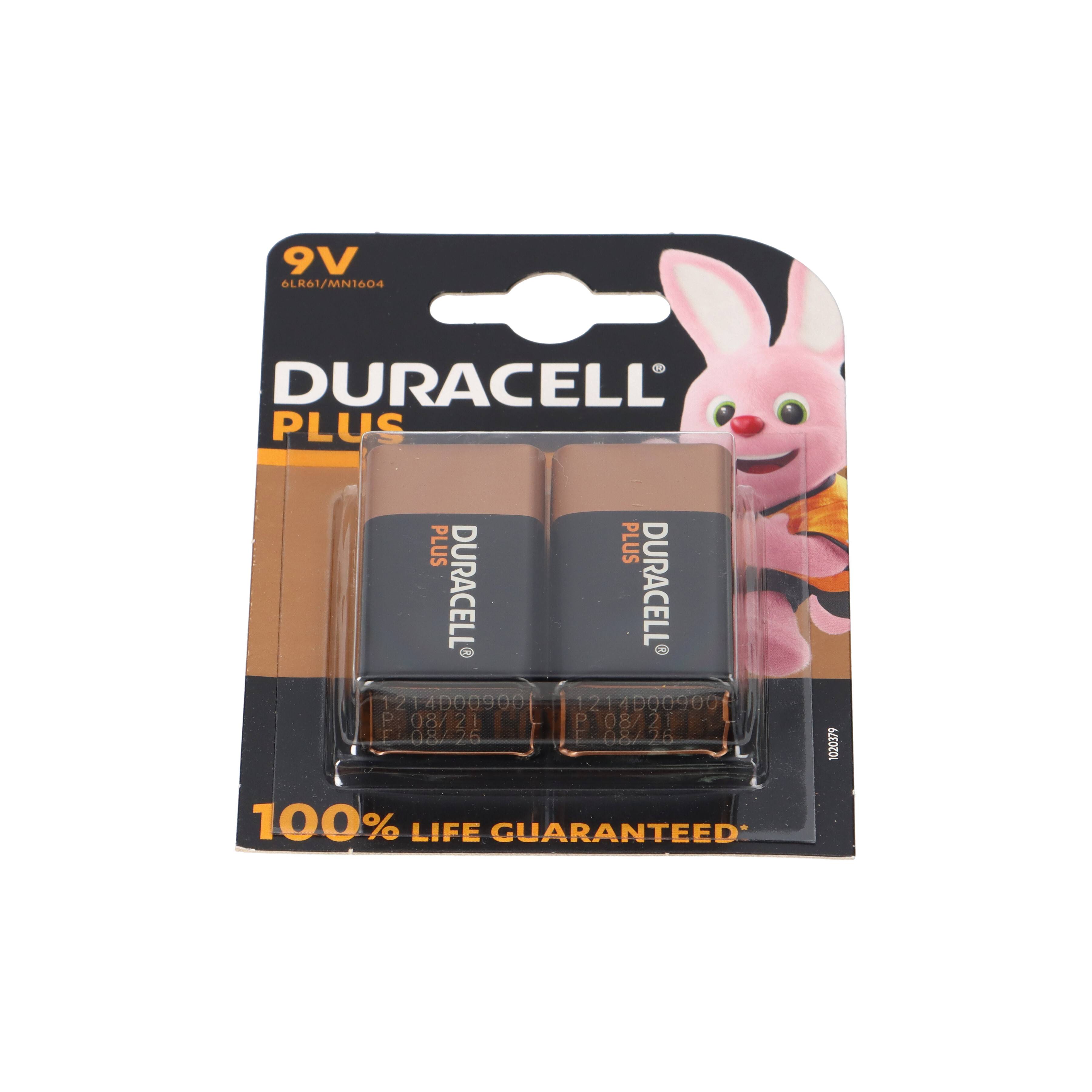 Duracell Batterie Plus New -9V MN1604/6LR61 2St. - Batterie - 9V-Block-0