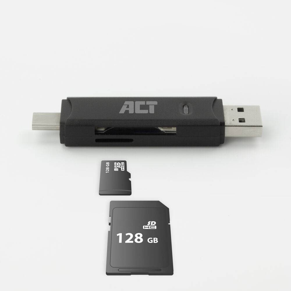 ACT AC6375 heugenkaartlezer USB 3.2 Gen 1 (3.1 Gen 1) Nero-4