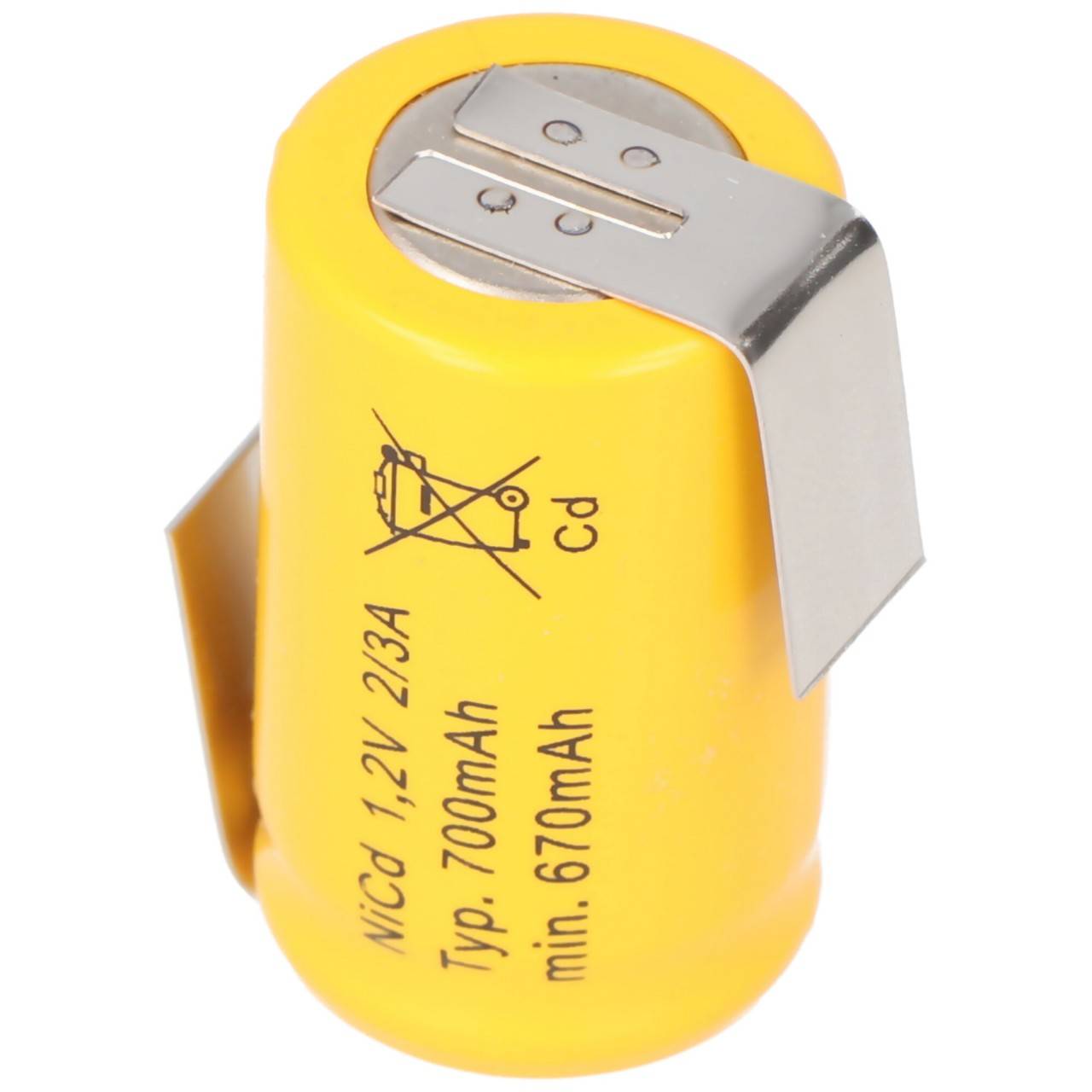 KR-600AE 2/3 A batteria Cadnica con alette di saldatura a forma di Z (non una batteria originale Sanyo)-3