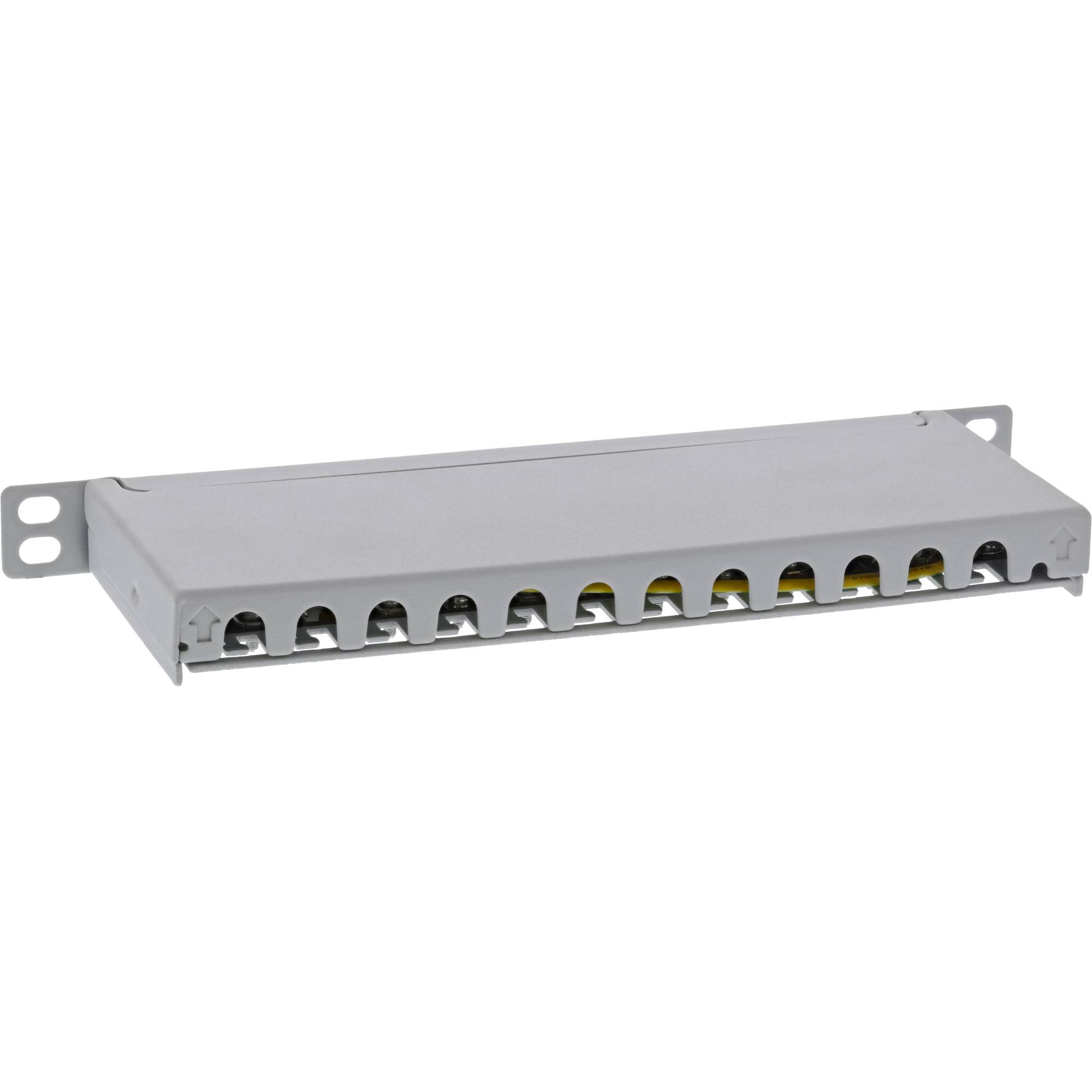 InLine 10" patch panel Cat.6A 0.5U a 12 porte, grigio-1
