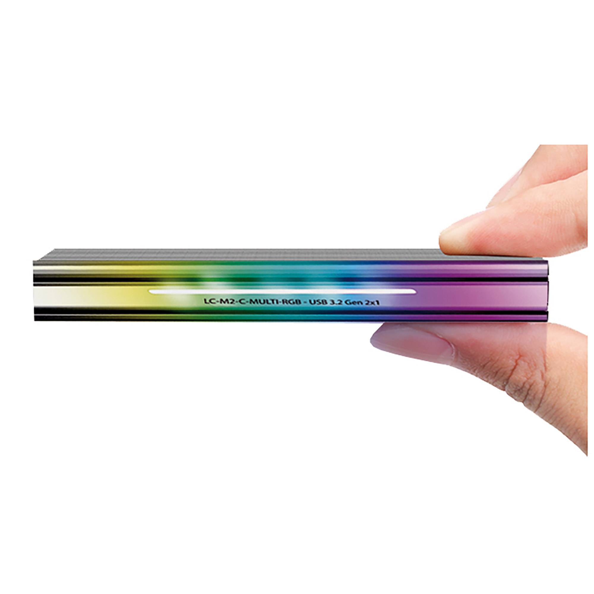 Custodia LC-POWER USB-C per NVMe o SATA USB32-2