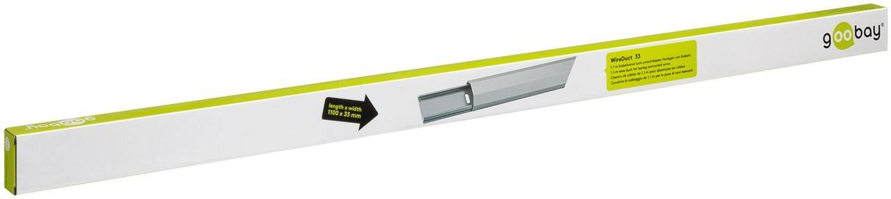 Canalina per cavi in alluminio semicircolare Goobay - Hardware di montaggio incluso con la gestione dei cavi-1