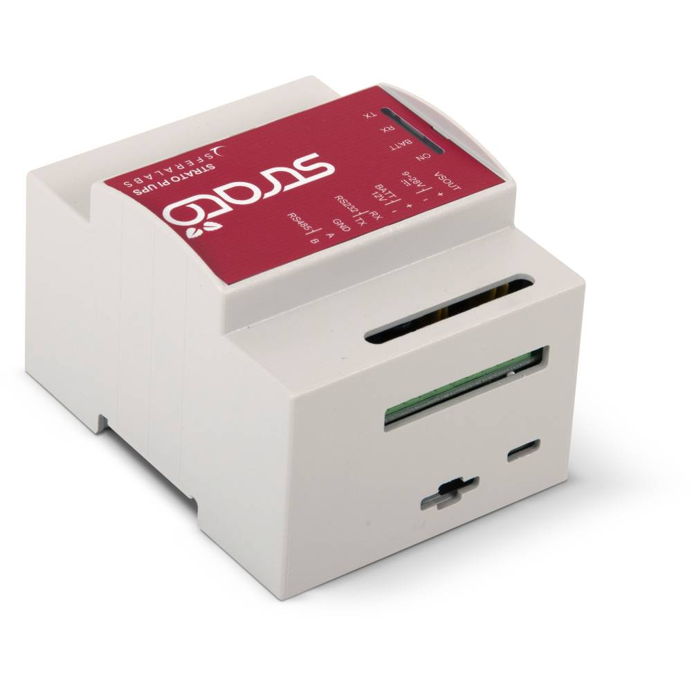 Strato Pi UPS server with Raspberry Pi 4 Model B 2GB-3