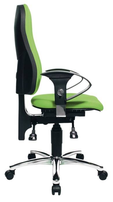 Sedia girevole da ufficio Topstar SITNESS 10 con braccioli regolabili, verde mela