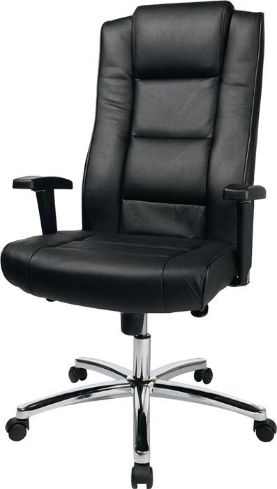 Poltrona direzionale Topstar "Presidente 2540 cm (10") schienale/sedile nero trapuntato con rivestimento elaborato in ve
