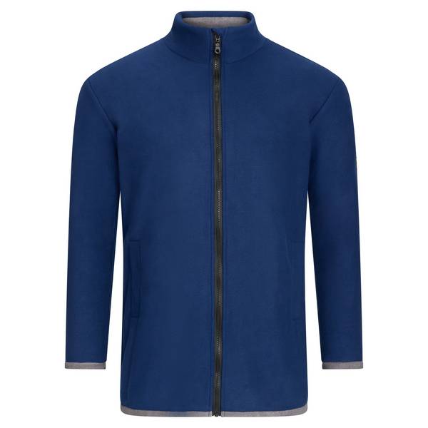 Giacca in pile ESD con zip lunga, unisex, blu navy/grigio scuro, 5XL