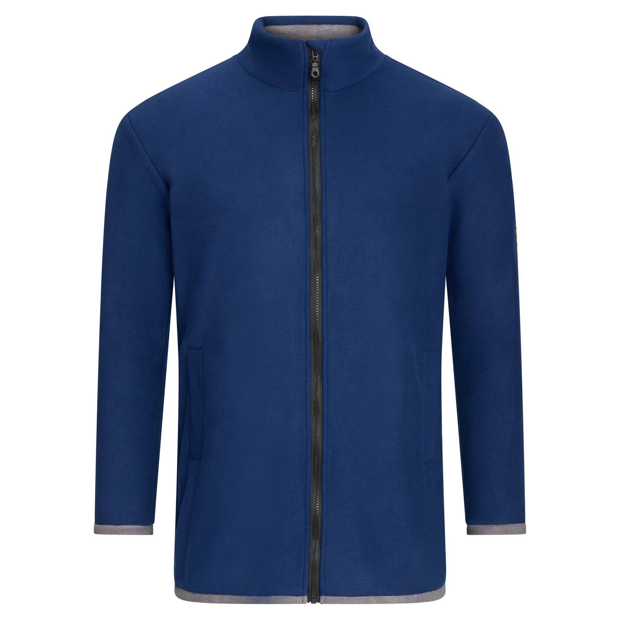 Giacca in pile ESD con zip lunga, unisex, blu navy/grigio scuro, 5XL-0