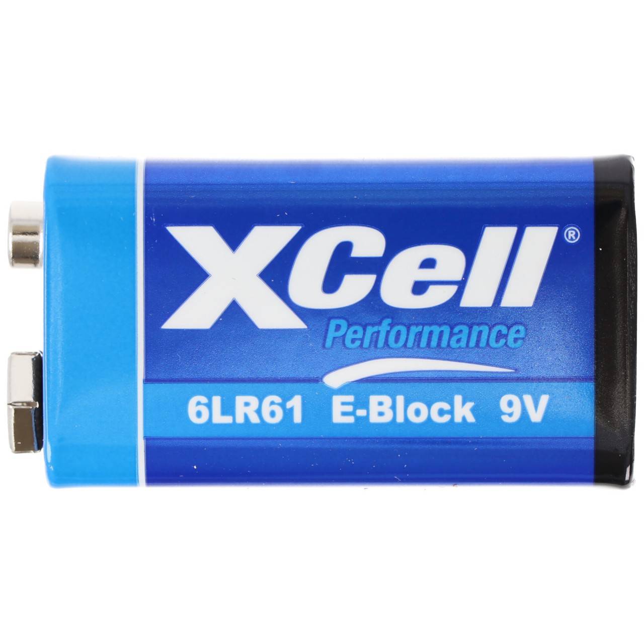 Batteria alcalina XCell da 9 volt, 6LR61, blocco E da 9 V, confezione ecologica, blister da 1-2