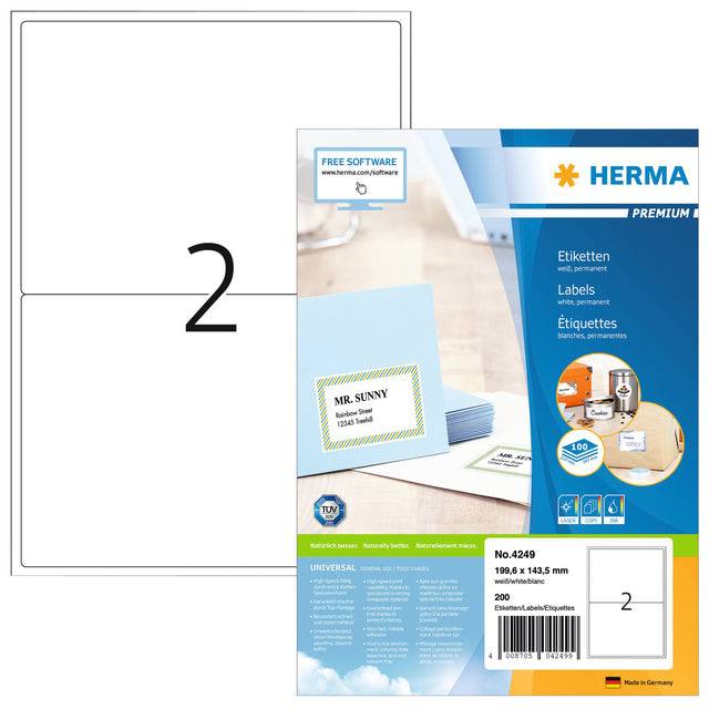 HERMA 4249 Bianco Etichetta per stampante autoadesiva etichetta per stampante-9
