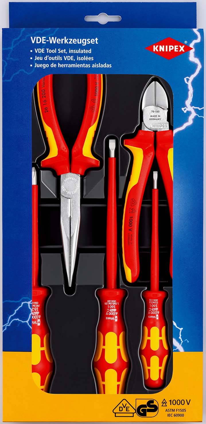 KNIPEX VDE-Werkzeugsatz Zangenset 5 teilig (00 20 13)-0